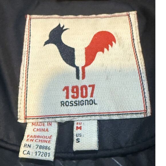 Rossignol 1907 Belted Insulated Ski Coat Black Faux Fur Removable Collar Small - Picture 10 of 13